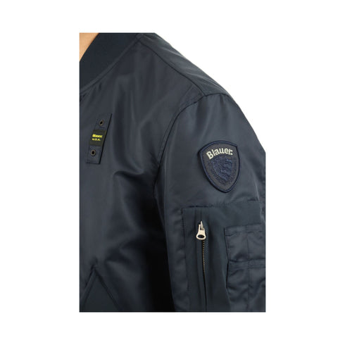 Blauer Giacca bomber Giubbino Uomo modello bomber con zip Blu - Francavilla Moda